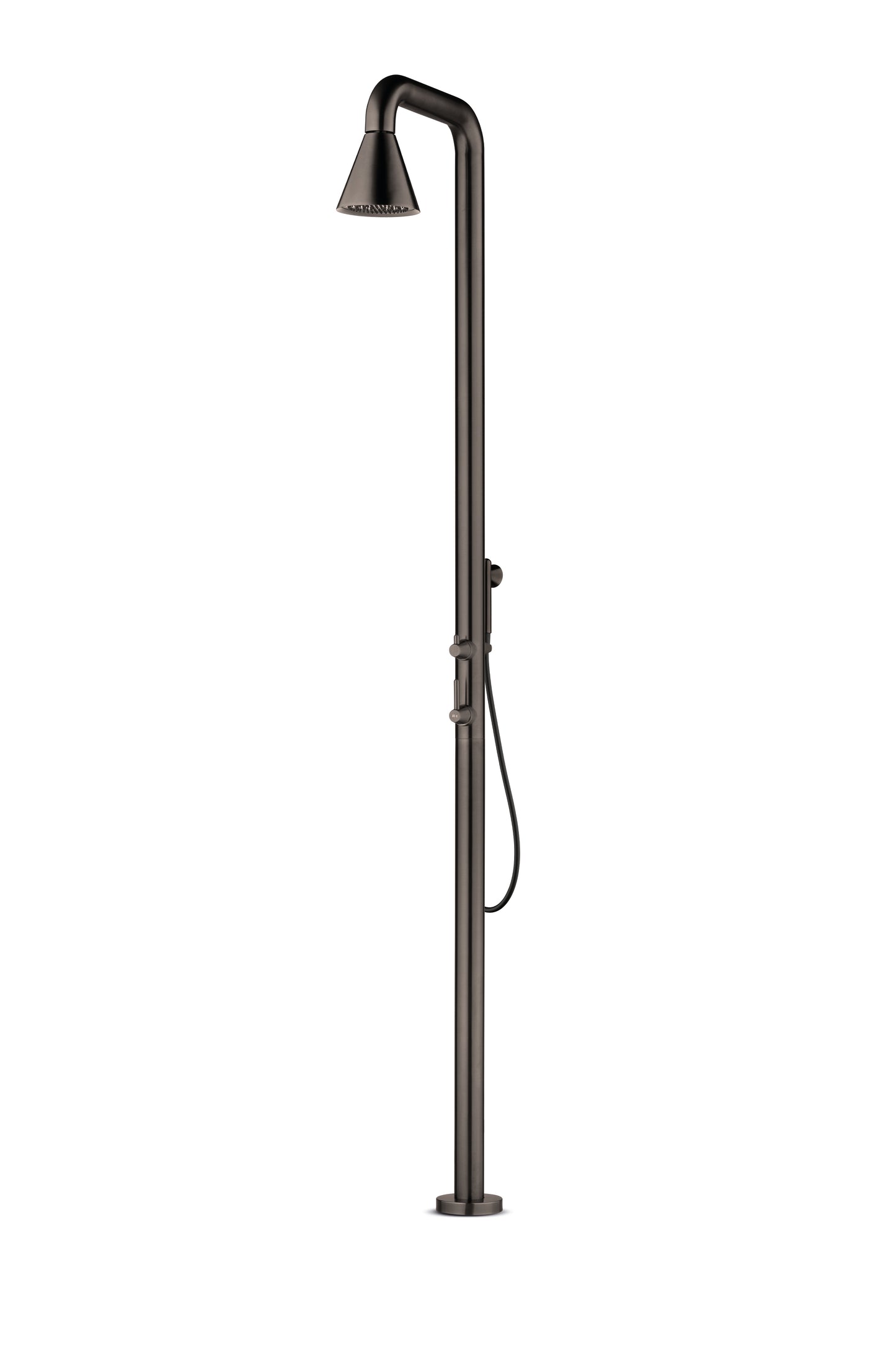 JEE-O Cone Shower 02 Freestanding Stainless Steel with Hand Shower, Gun Metal