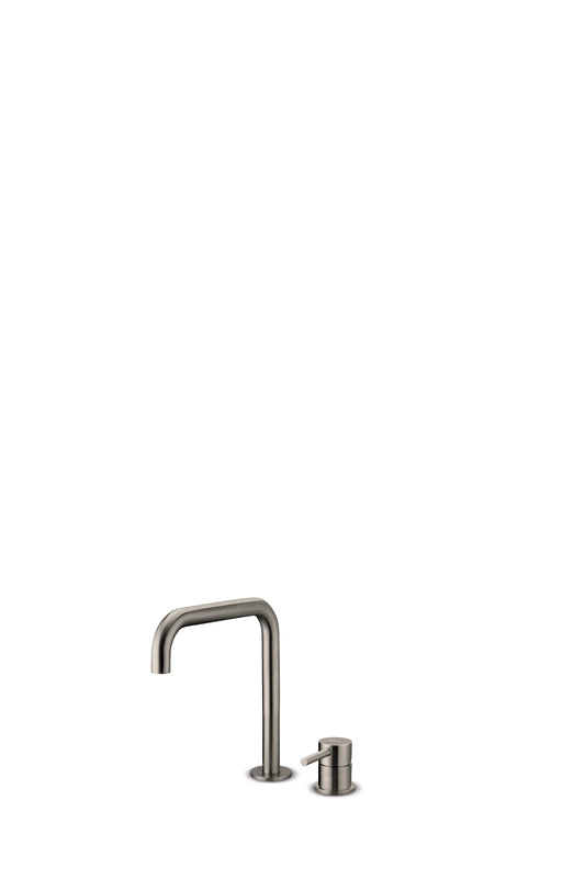 JEE-O Slimline Faucet 2 Hole Low Stainless Steel, Dark Steel