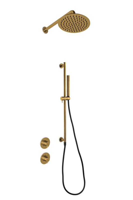 JEE-O Slimline Shower Set 04 Stainless Steel Matte Gold