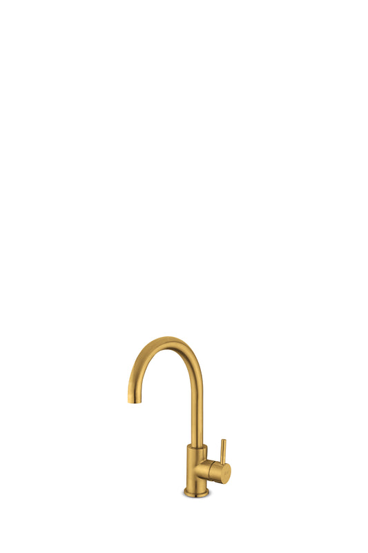 JEE-O Slimline Basin FaucetTop Mounted Basin Faucet Stainless Steel, Matte Gold