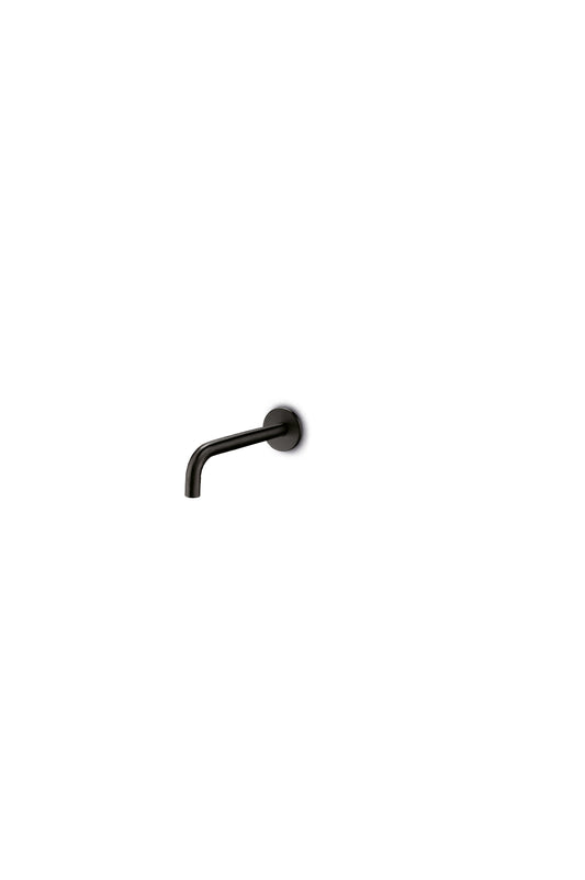 JEE-O Slimline Spout 90 long Wall Mounted Spout Stainless Steel for Basin or Bath, Structured Black