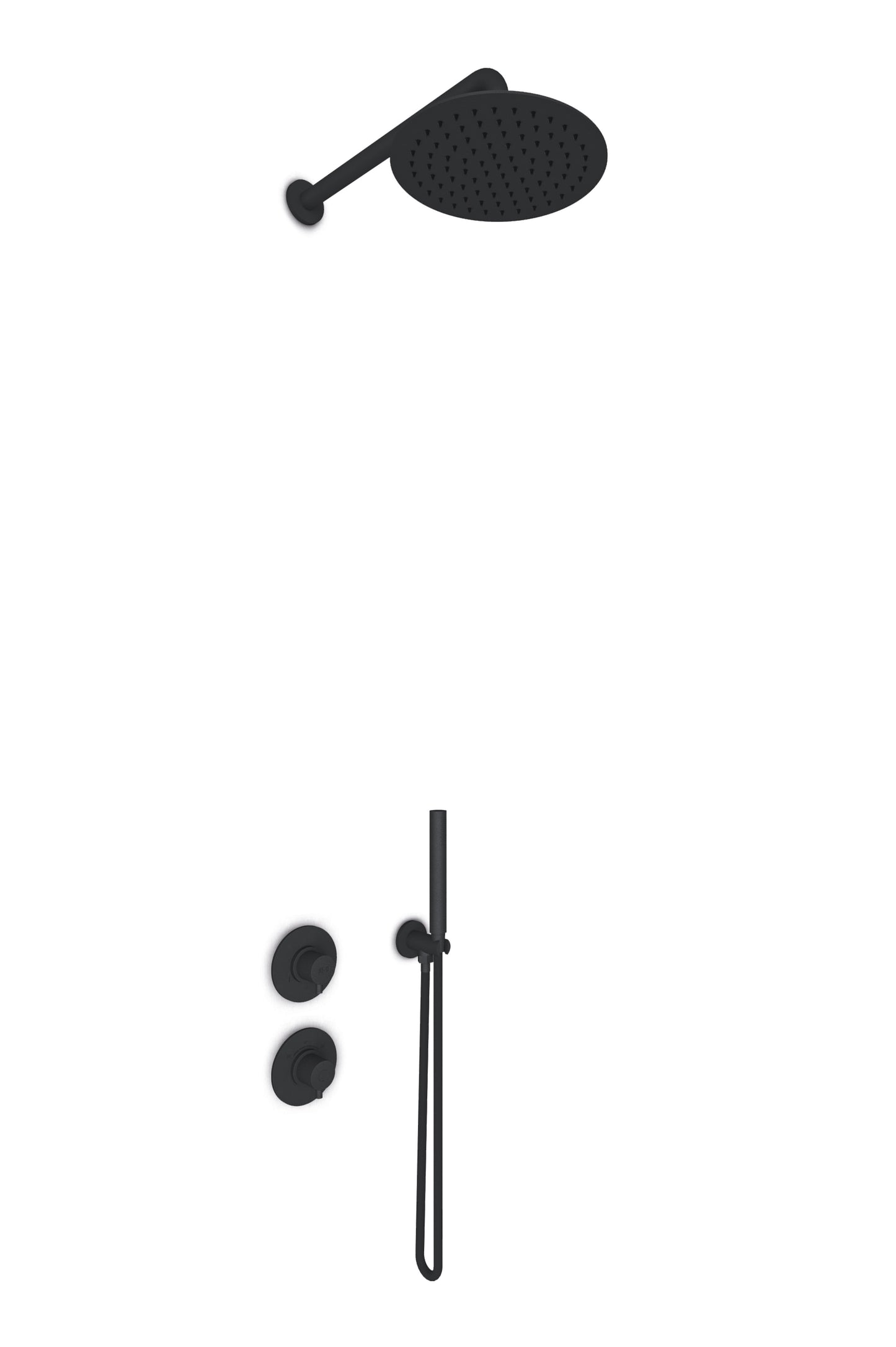 JEE-O Slimline Shower Set 01 Stainless Steel Structured Black