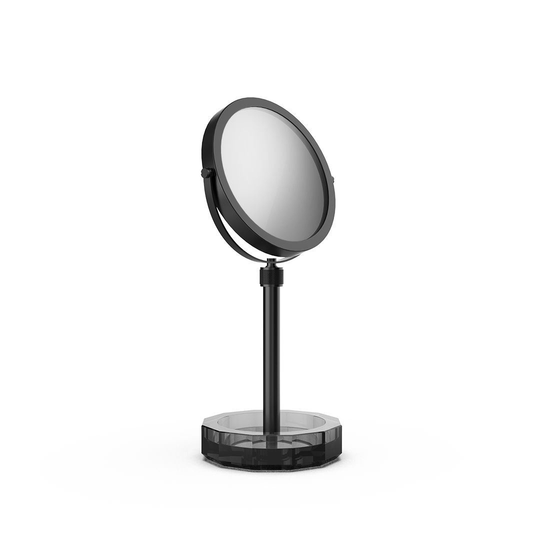 DW KR KSA KRISTALL Cosmetic mirror with Shelf Anthracite / Black Matte