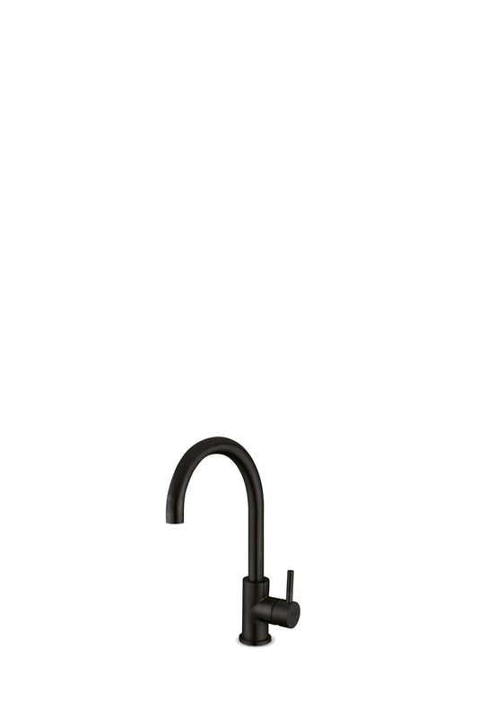 JEE-O Slimline Basin FaucetTop Mounted Basin Faucet Stainless Steel, Structured Black