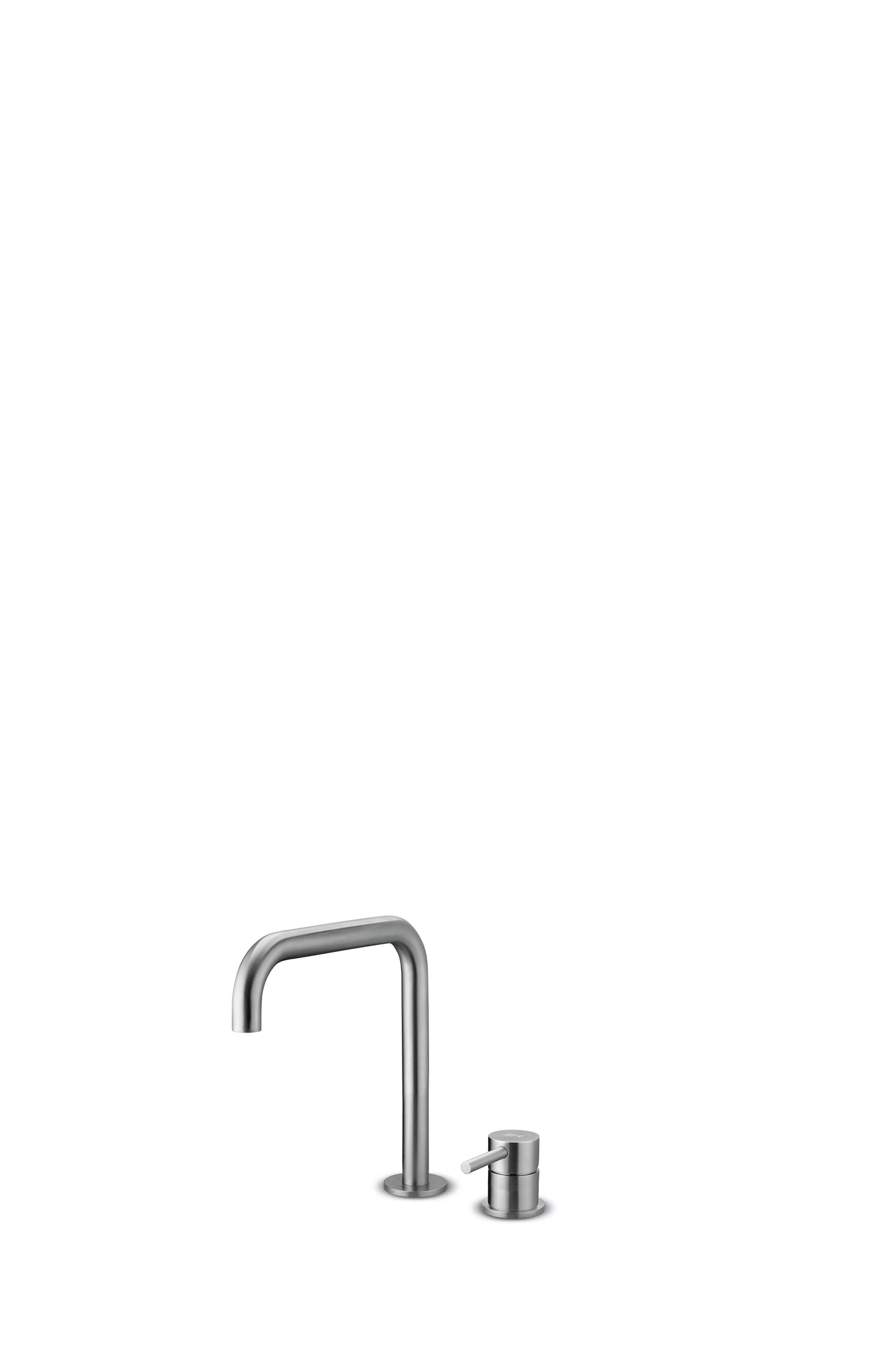 JEE-O Slimline Faucet 2 Hole Low Stainless Steel, Brushed