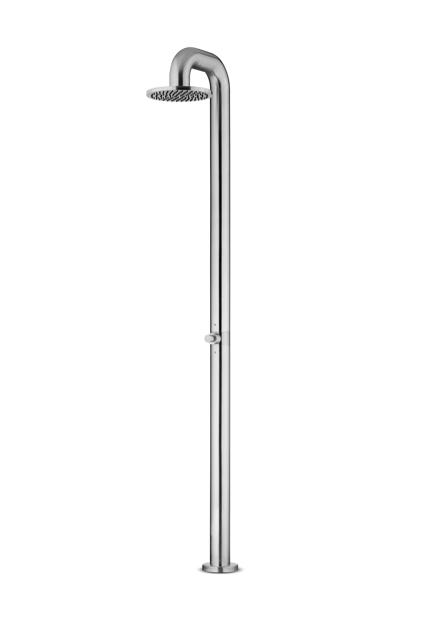 JEE-O Fatline Shower Push Freestanding Shower Stainless Steel with eco Push button, Brushed