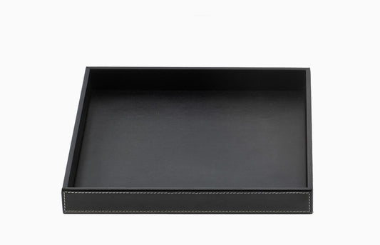 DW BROWNIE TAB R Tray rectangular Vegan Leather Black