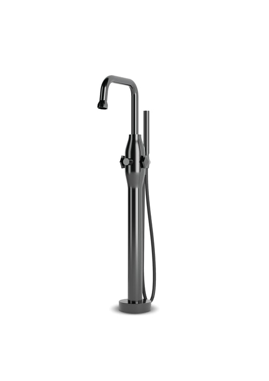 JEE-O Bloom Bath Faucet Freestanding Stainless Steel with Hand Shower, Gun Metal