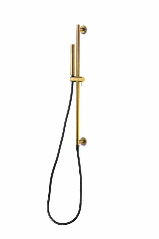 JEE-O Slimline Hand Shower set Stainless Steel with integrated sliding bar, Matte Gold