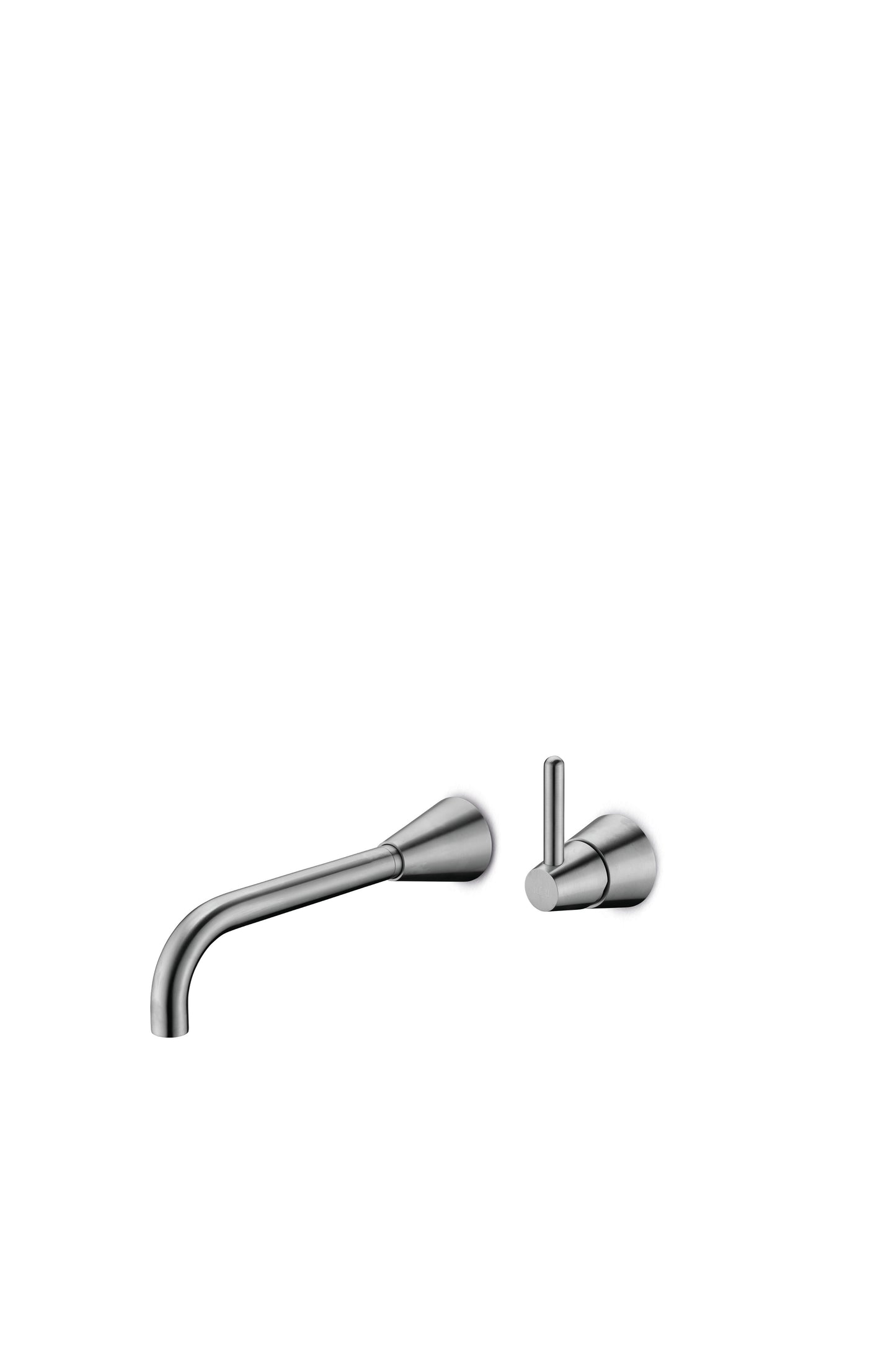 JEE-O Cone Basin Faucet Wall Mounted Stainless Steel with concealed body, Brushed