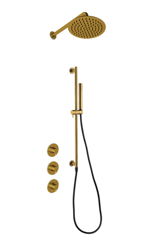 JEE-O Slimline Shower Set 05 Stainless Steel Matte Gold