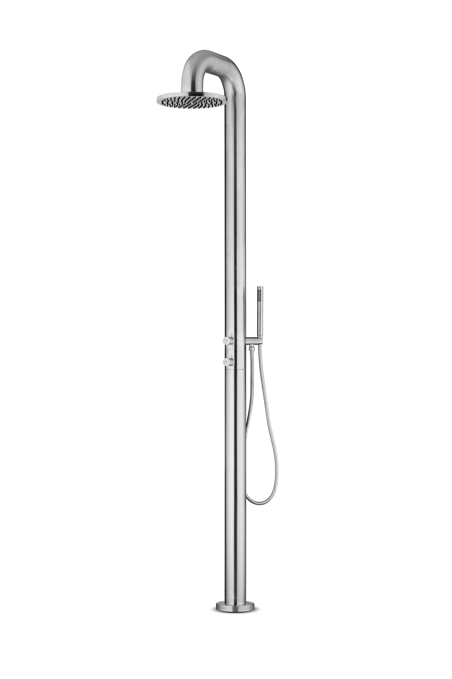 JEE-O Fatline Shower 02 TH Freestanding Stainless Steel with Hand Shower, Brushed