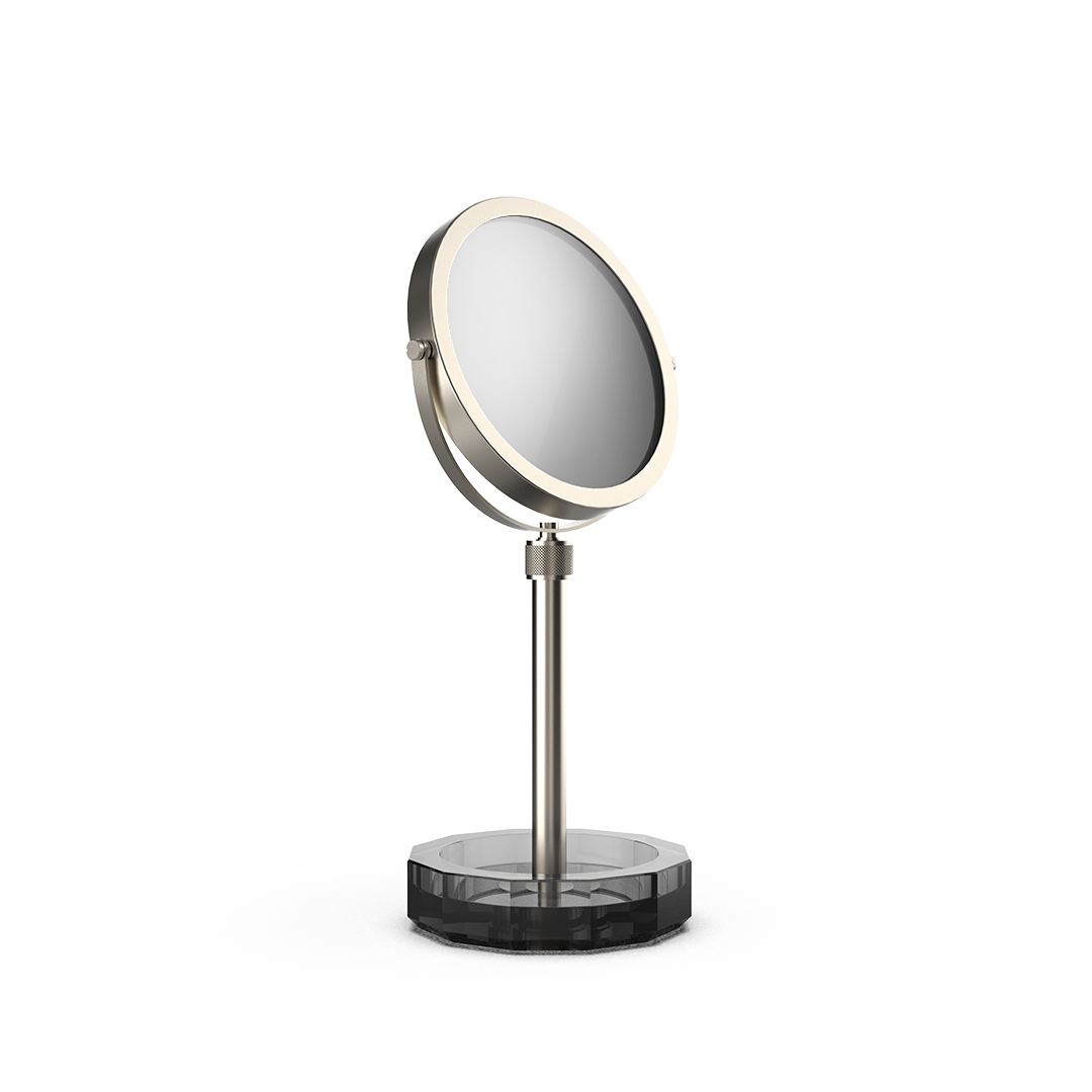 DW KR KSA KRISTALL Cosmetic mirror with Shelf Anthracite / Nickel Satin