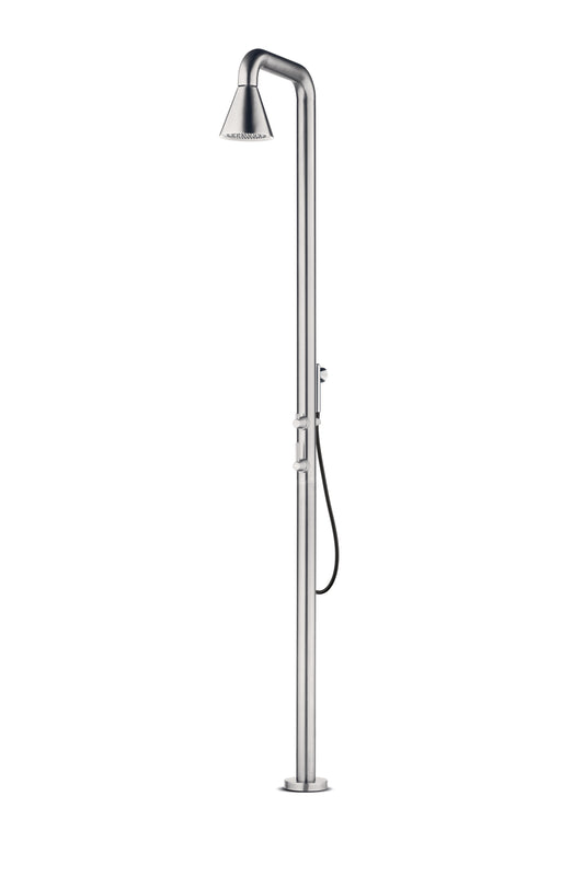 JEE-O Cone Shower 02 Freestanding Stainless Steel with Hand Shower, Brushed