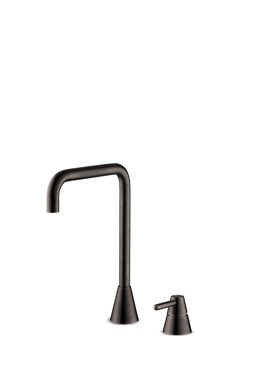 JEE-O Cone Basin Faucet High Two-hole Stainless Steel, Gun Metal