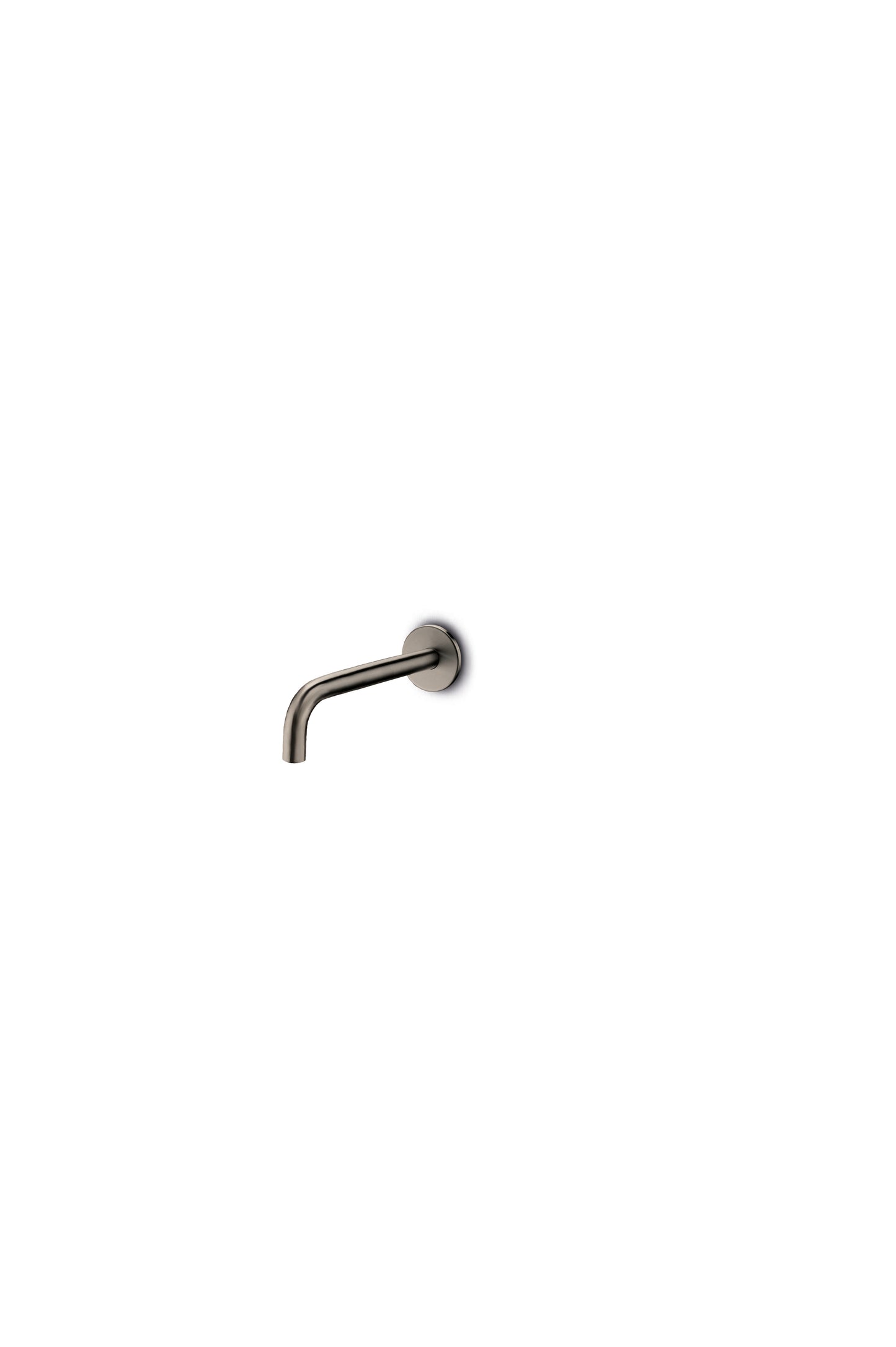 JEE-O Slimline Spout 90 long Wall Mounted Spout Stainless Steel for Basin or Bath, Dark Steel