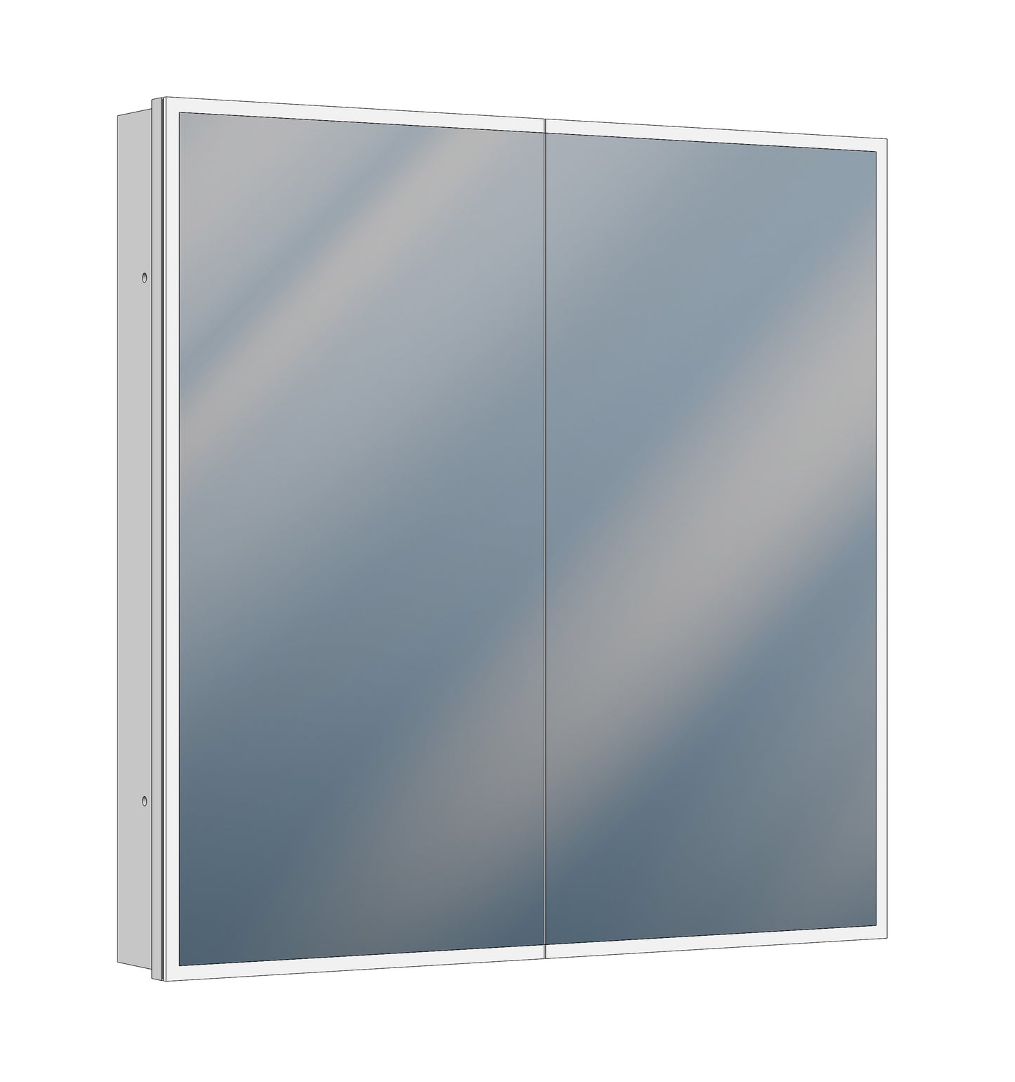 SIDLER Cirrus Mirrored Cabinet LED CR 2/35 1/16" (Dimmable)