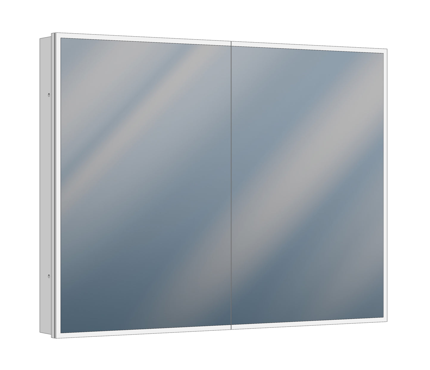 SIDLER Cirrus Mirrored Cabinet LED CR 2/47 1/4" (Dimmable)