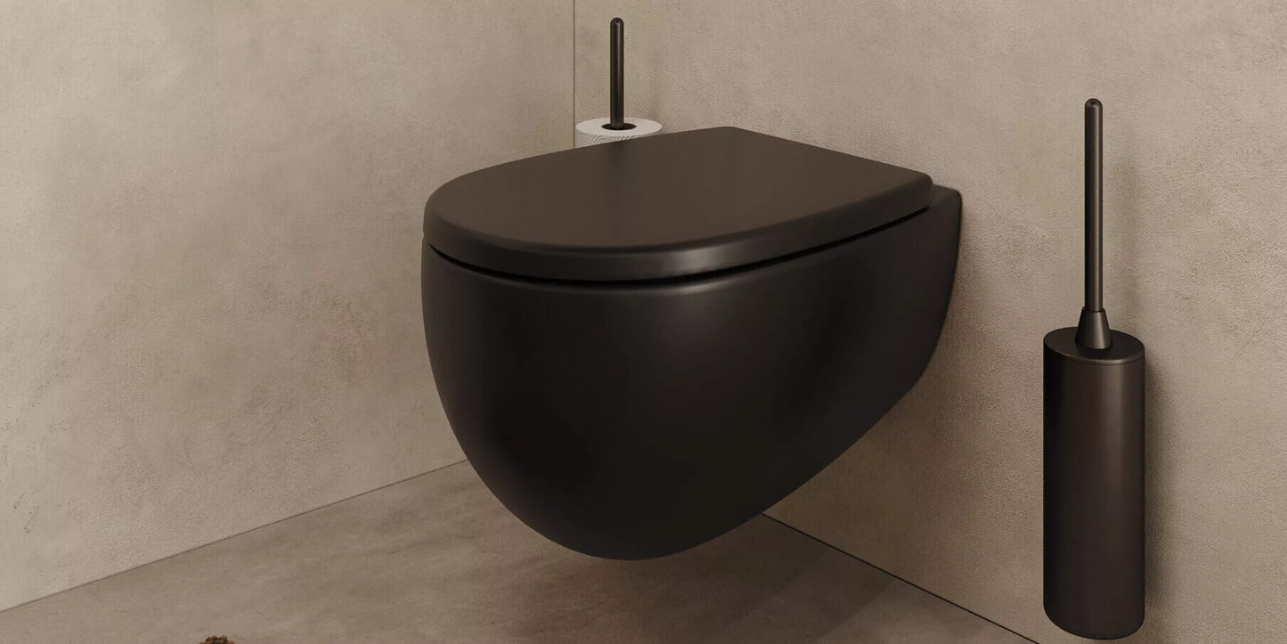 JEE-O Cone Toilet Brush Wall mounted, SS, gun metal