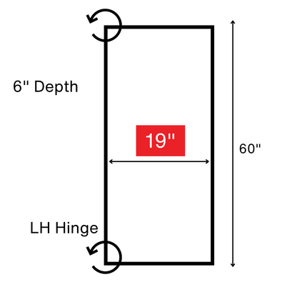 SIDLER Tall Bathroom cabinet TL 1/19 1/4" (19 1/4"W x 60"L)