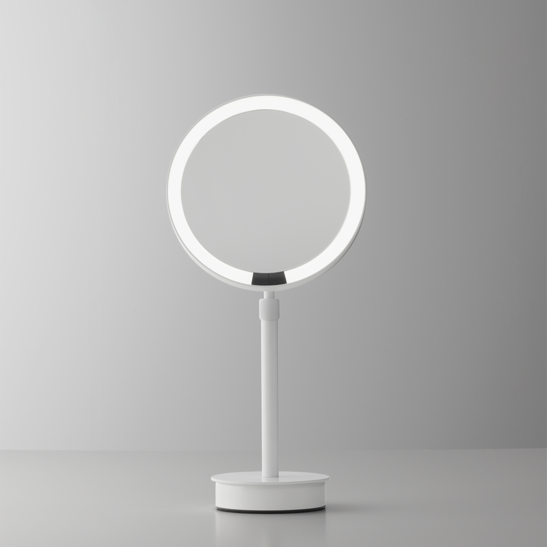 DW JUST LOOK PLUS SR 5X LED Cosmetic mirror FS - White Matte - Rechargeable (125050)