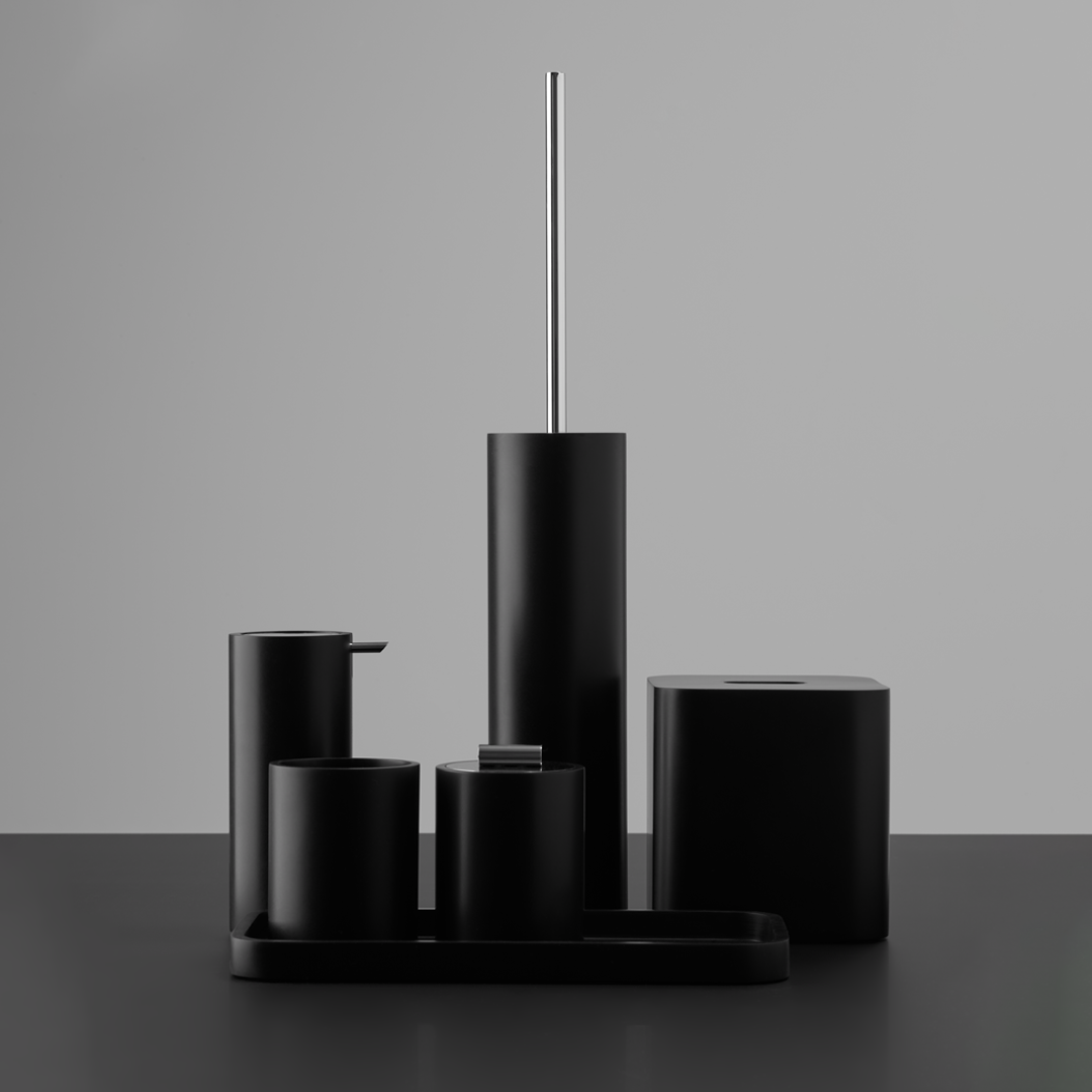 DW  STONE SBG Toilet brush Black Matte / Black Chrome PVD