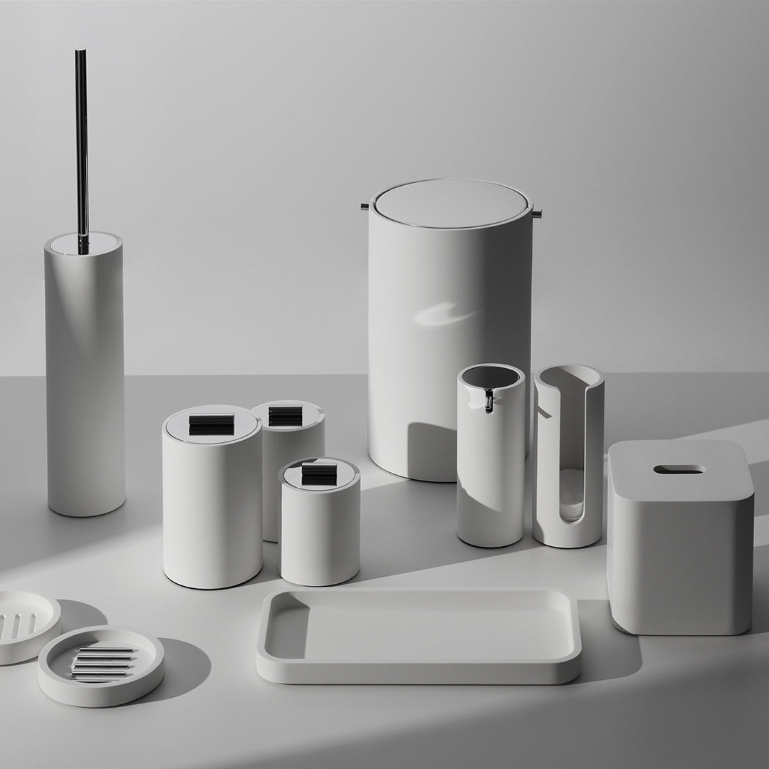 DW STONE BEOD Paper bin - White Matte