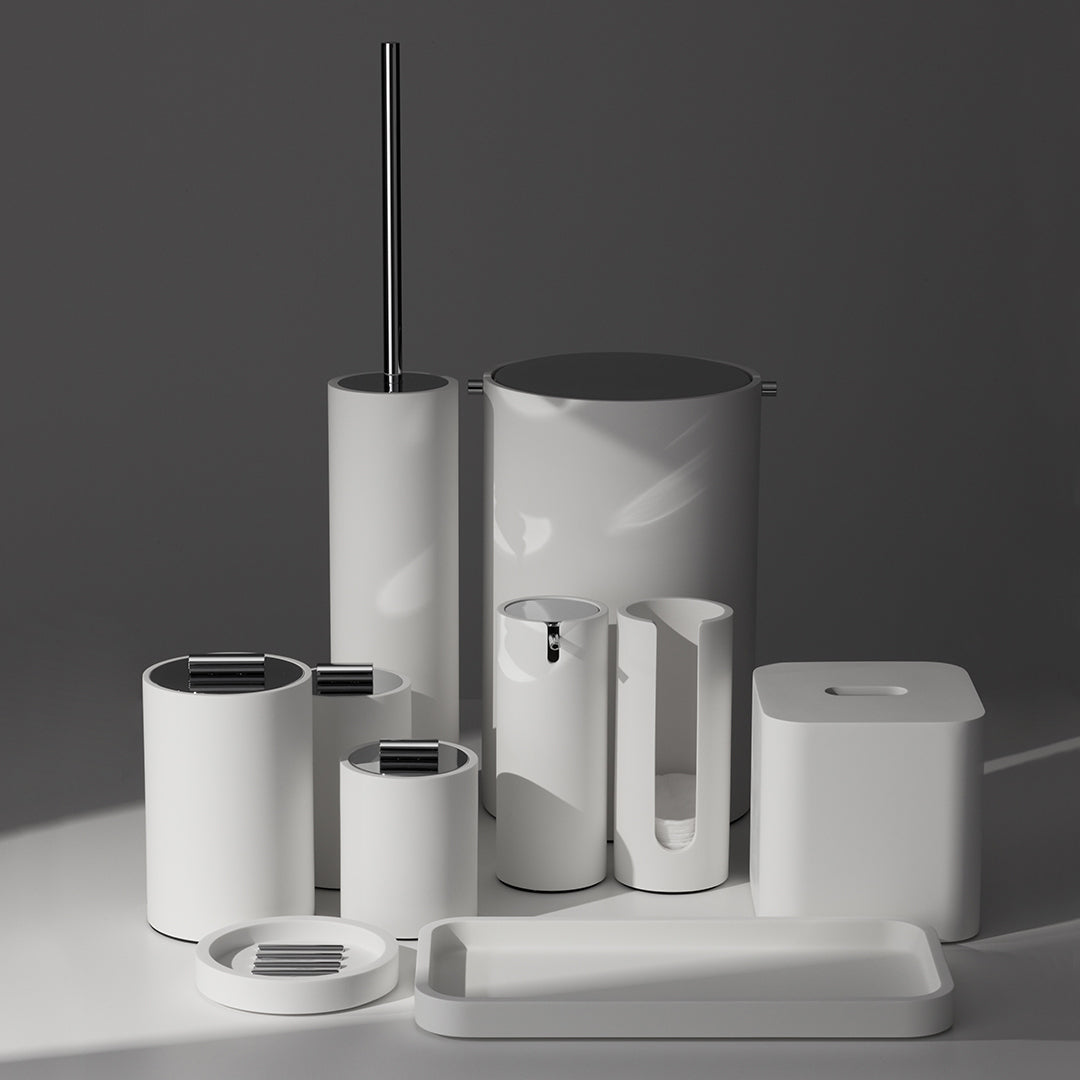DW STONE TPH Toilet paper holder - White Matte / Chrome