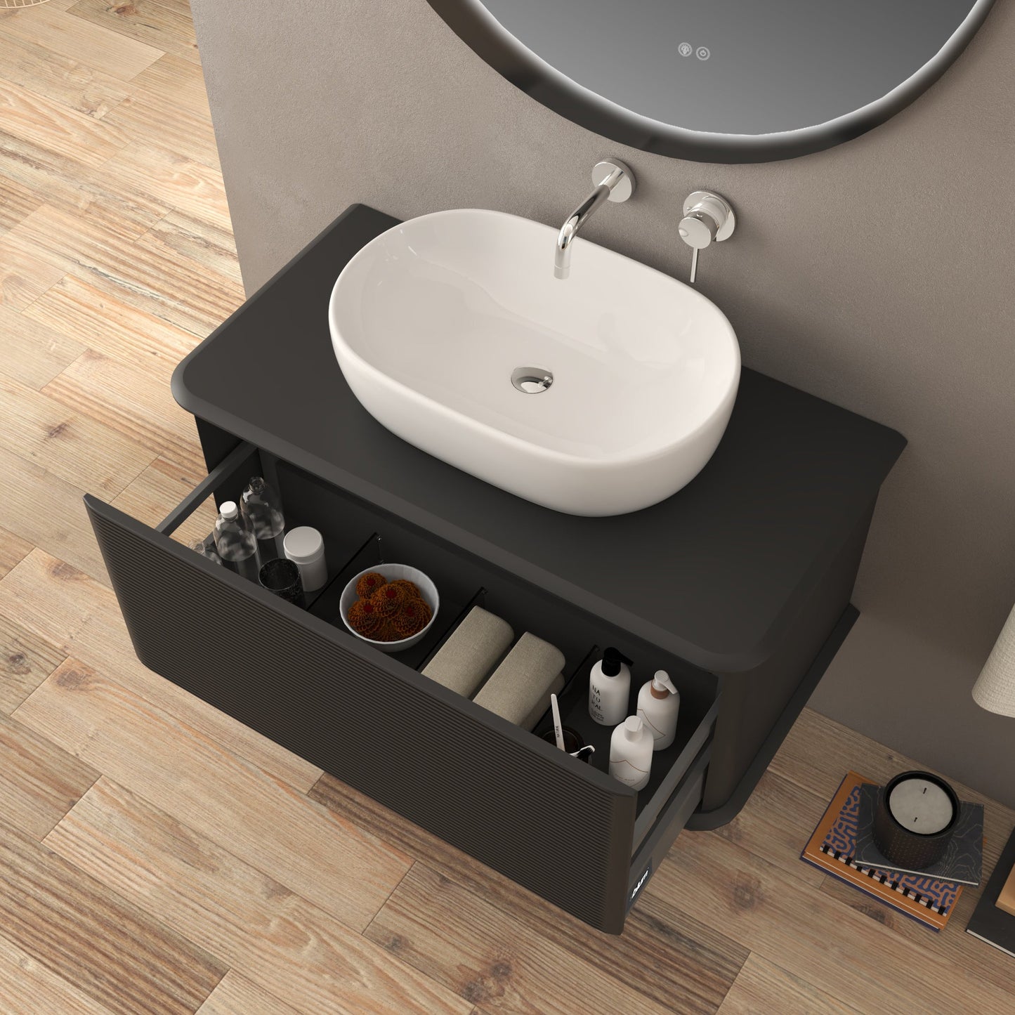 BH Countertop Washbasin Ceramic Glossy White