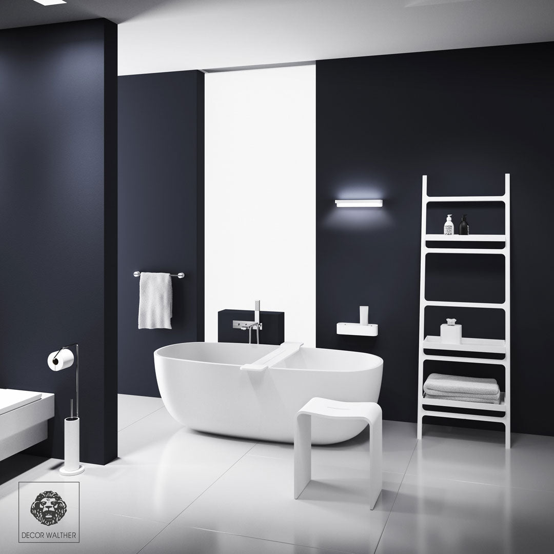 DW STONE STOOL Shower Stool - White Matte