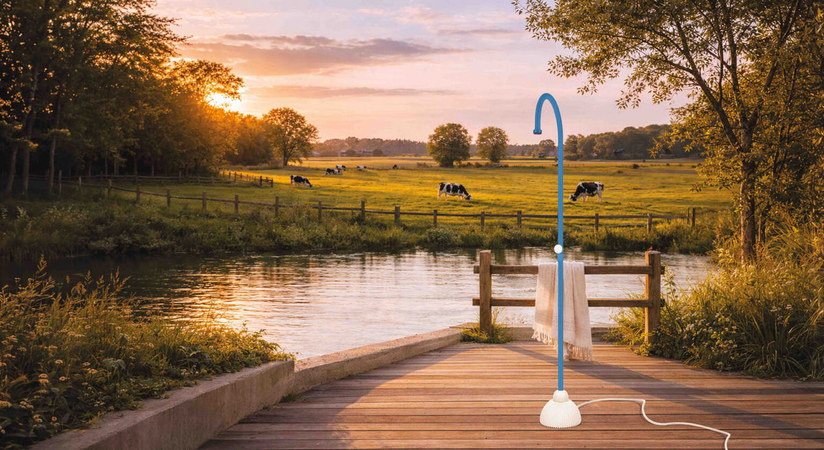 JEE-O IZI Shower (portable) with base - Blue