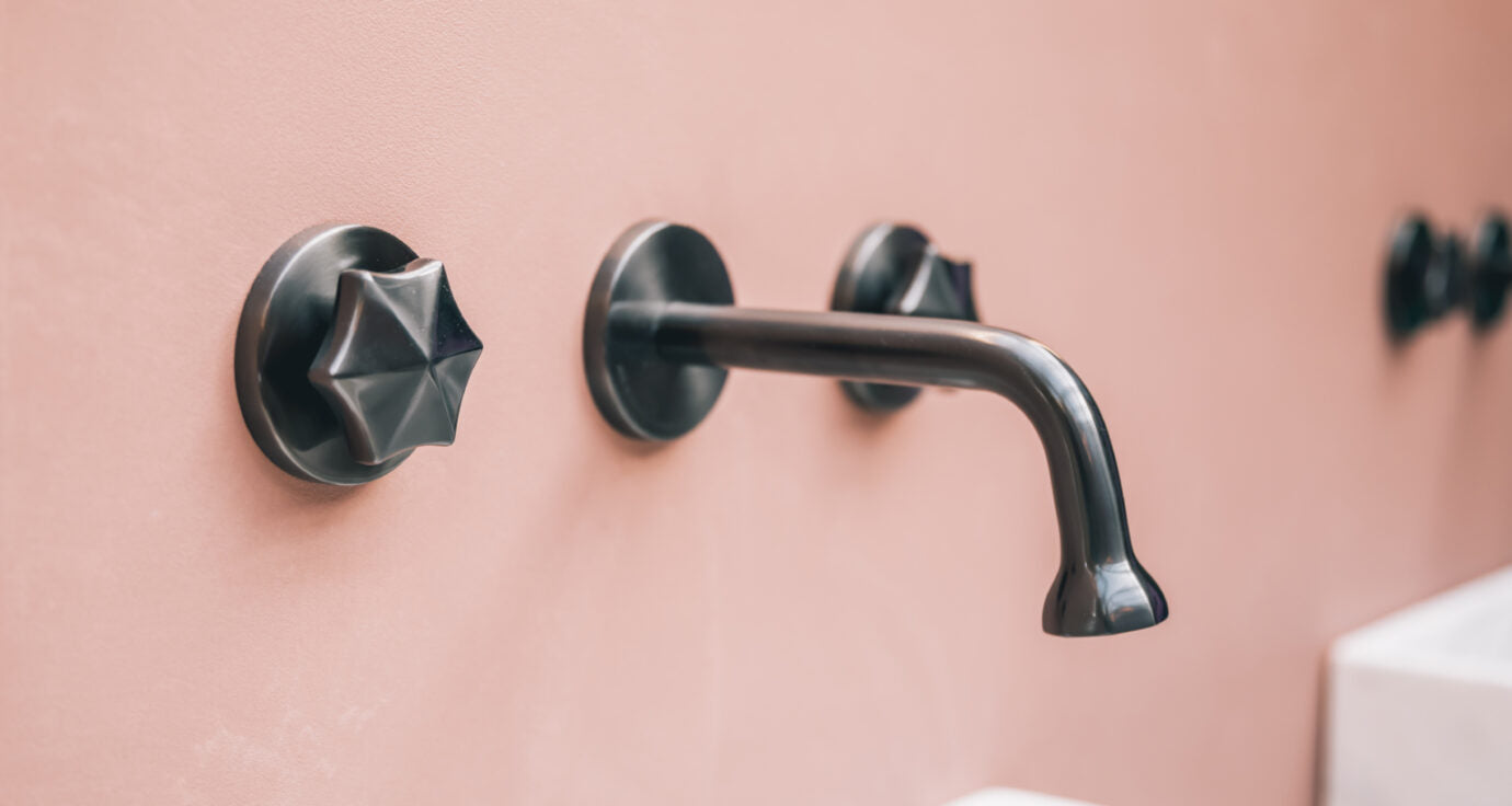 JEE-O Bloom Basin Faucet Wall Mounted Stainless Steel with concealed body - Gun Metal