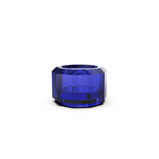 DW  KR KH KRISTALL Candle Holder Capri Blue