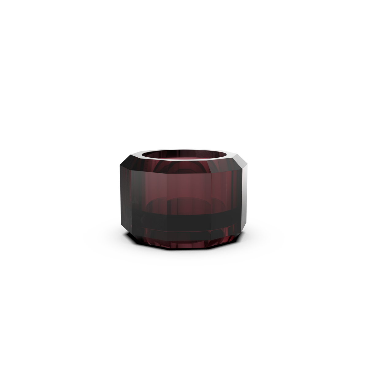 DW  KR KH KRISTALL Candle Holder Rich Burgundy