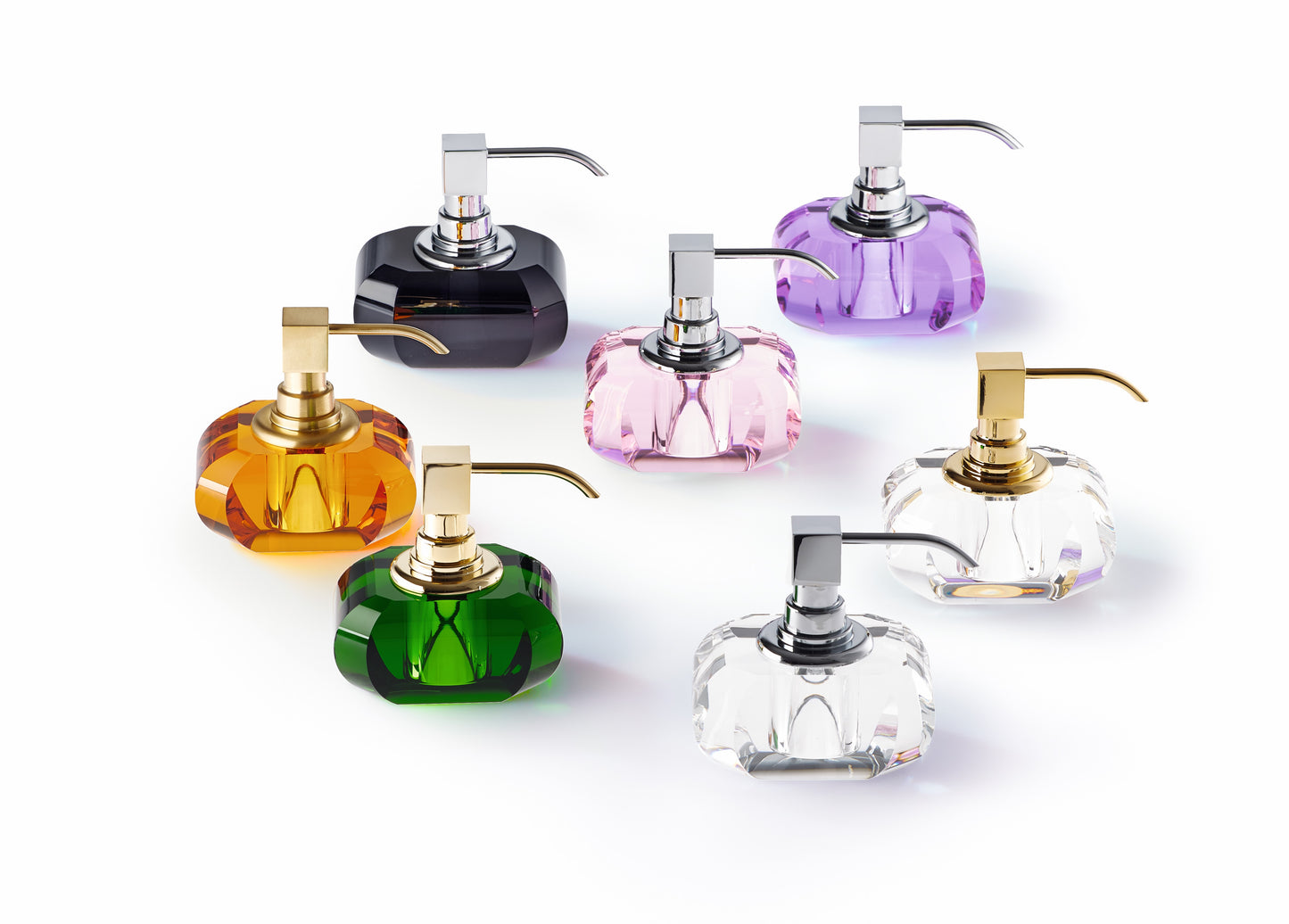 DW KR SSP KRISTALL Soap dispenser - Violet / Gold 24 Carat