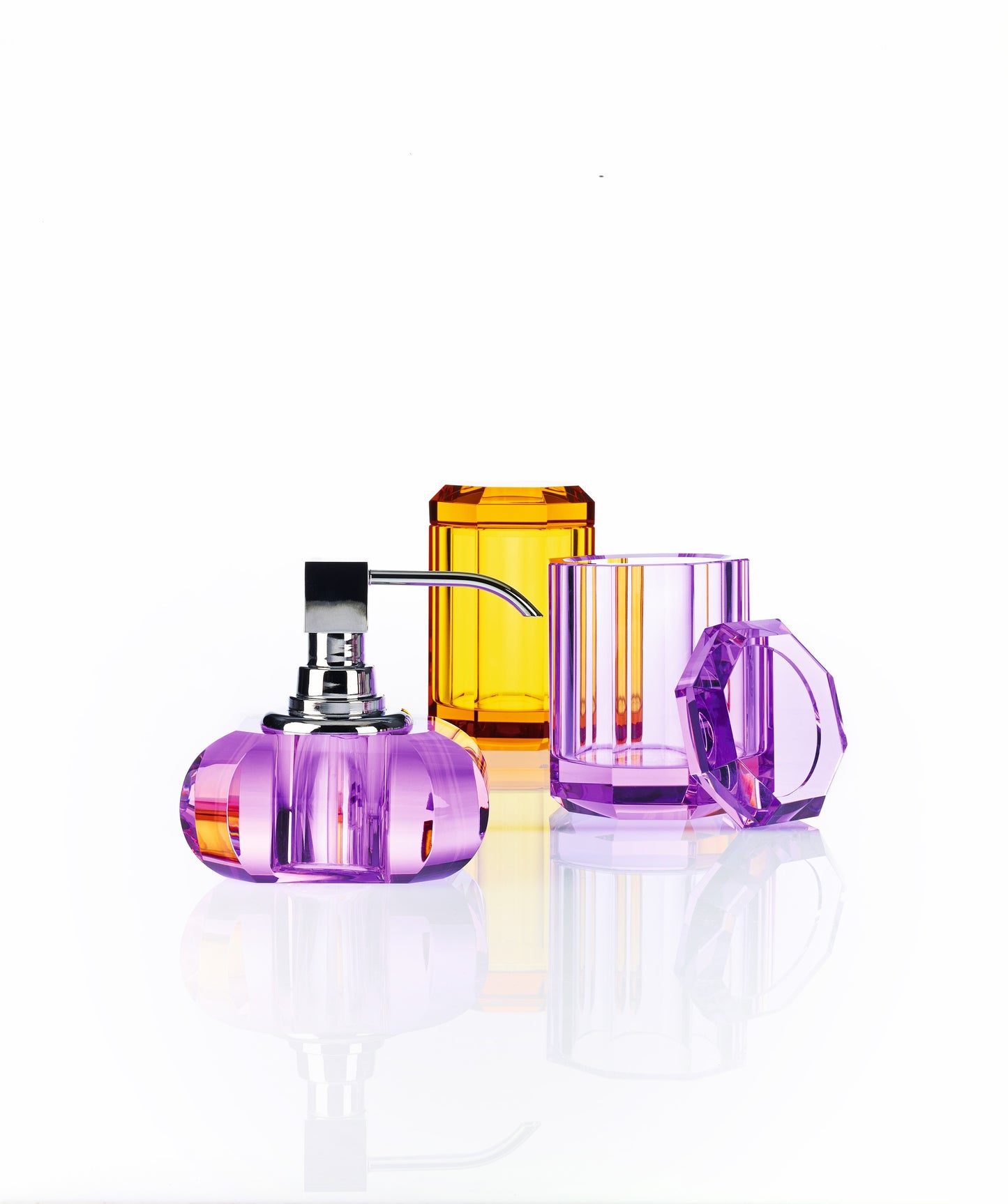 DW KR SSP KRISTALL Soap dispenser - Amber / Chrome