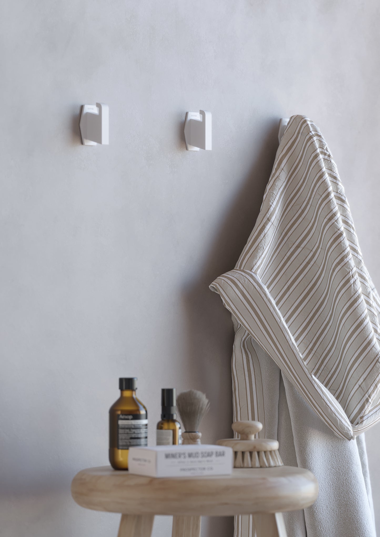 SONIA -LUCE ROBE HOOK WHITE LINEN