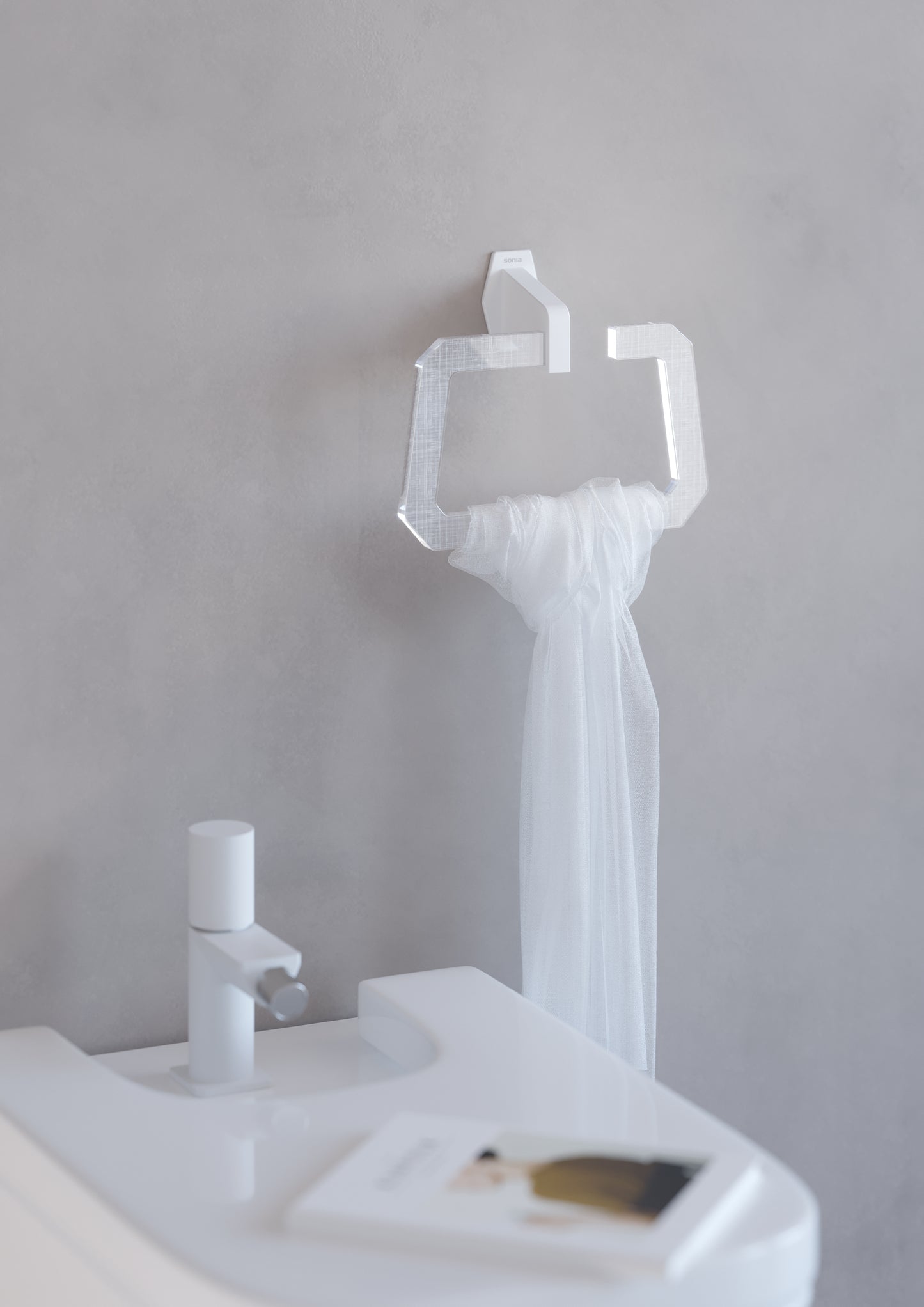 SONIA -LUCE TOILET ROLL HOLDER WHITE LINEN