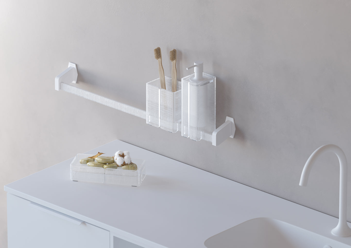 SONIA -LUCE TOILET ROLL HOLDER WHITE LINEN