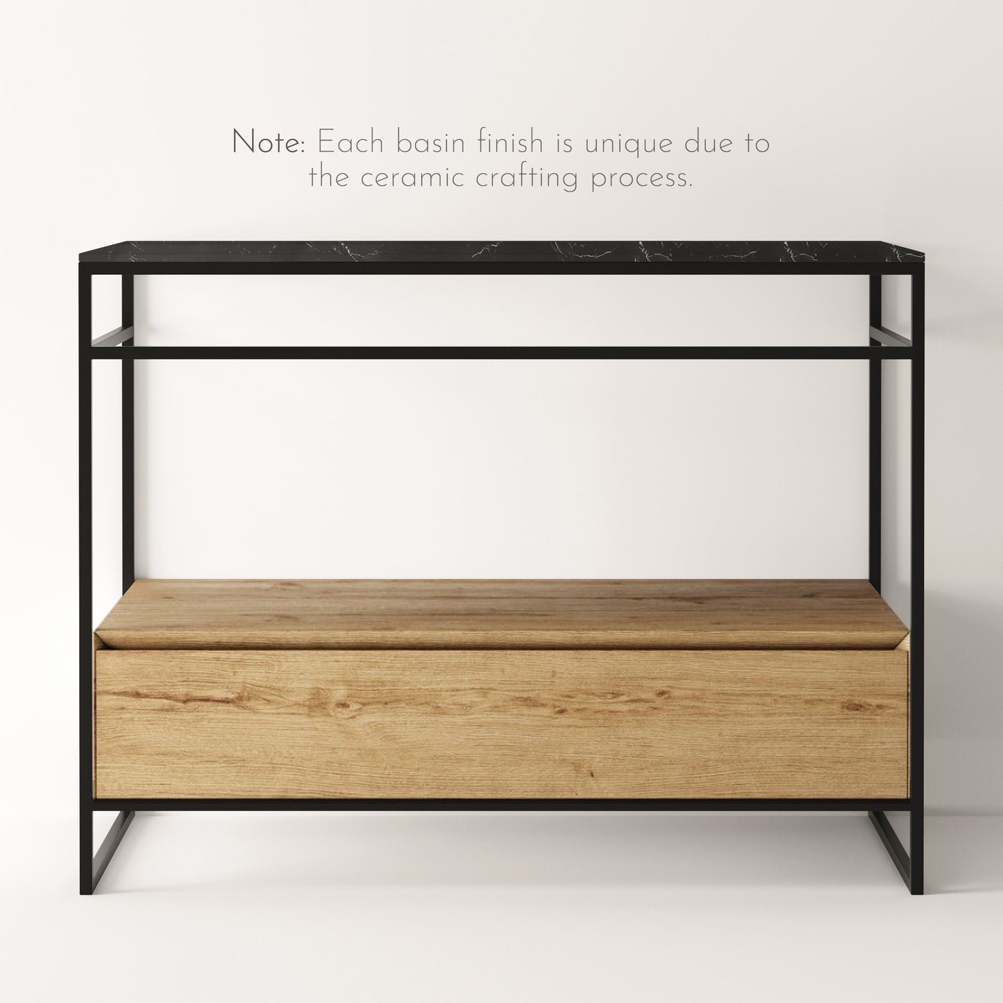 ALICE Structure UNI 40" - Oakwood Drawer Black Frame