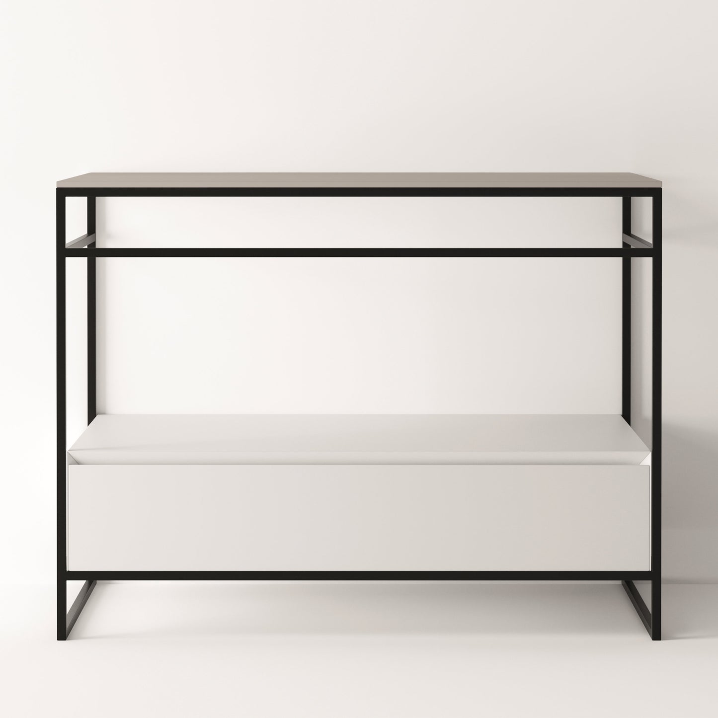 ALICE Structure UNI 40" - White Drawer Black Frame