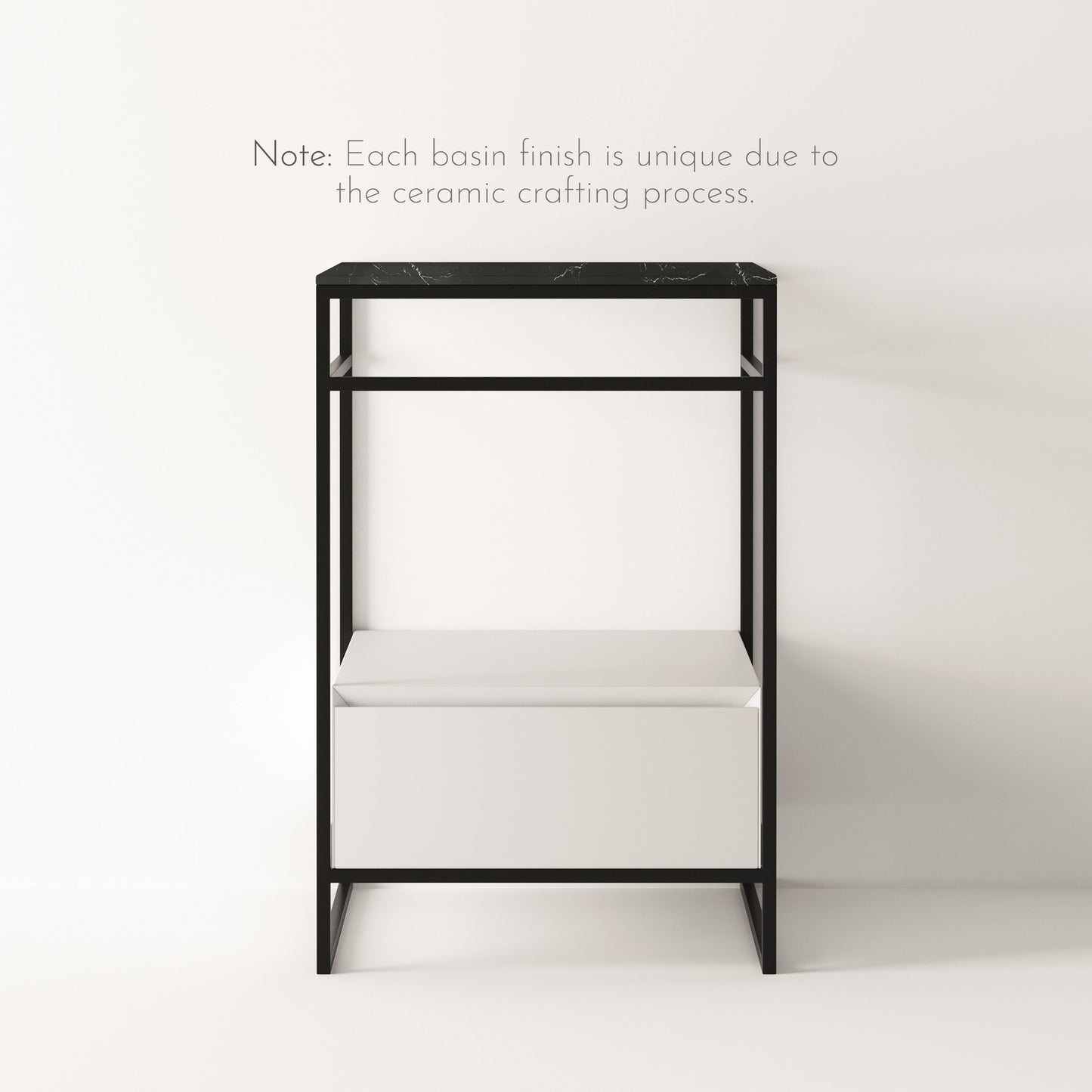 ALICE Structure UNI 20" - White Drawer Black Frame