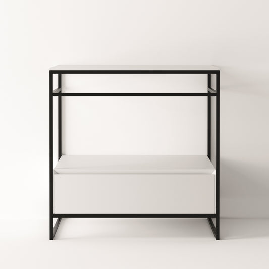 ALICE Structure UNI 75 - White Drawer Black Frame