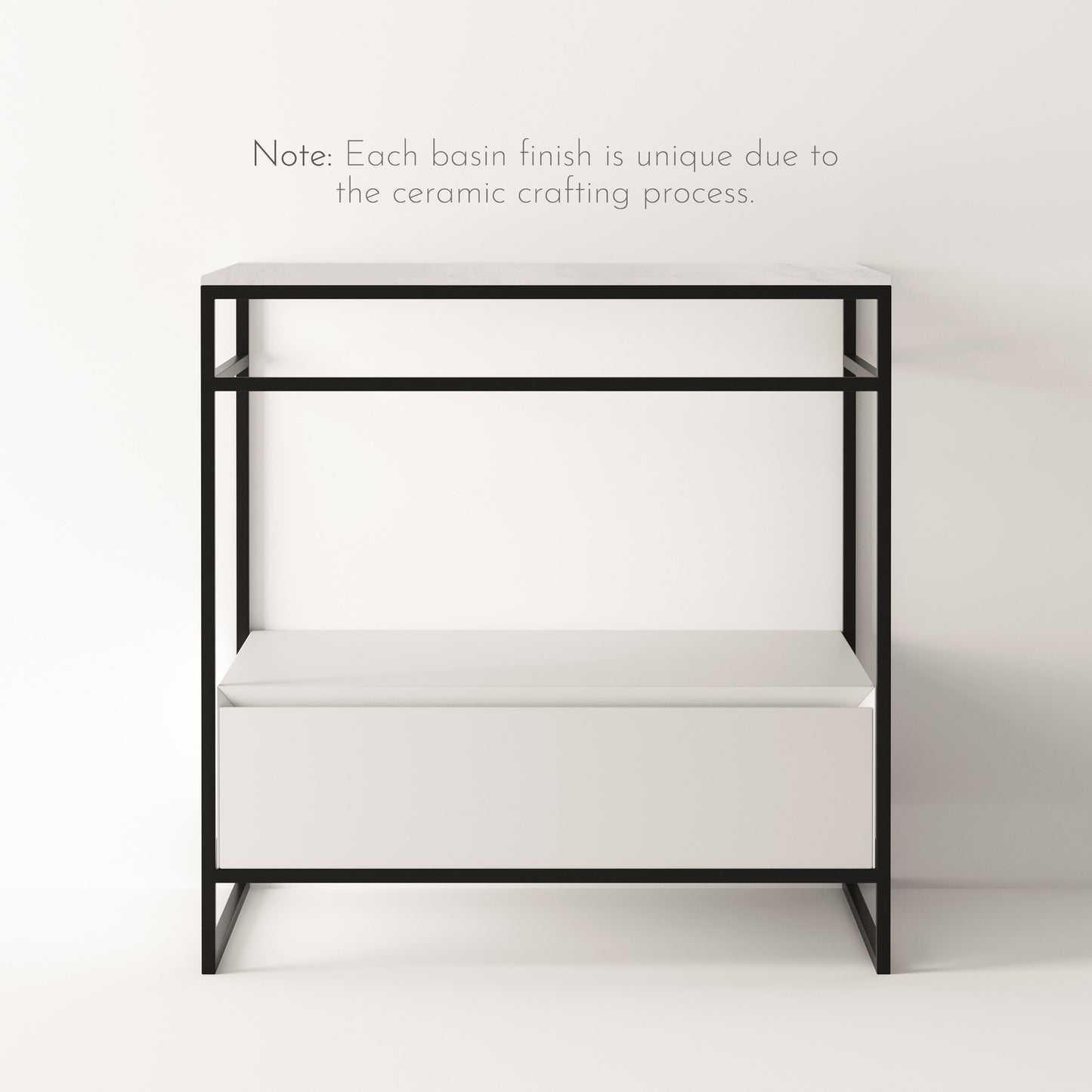 ALICE Structure UNI 30" - White Drawer Black Frame