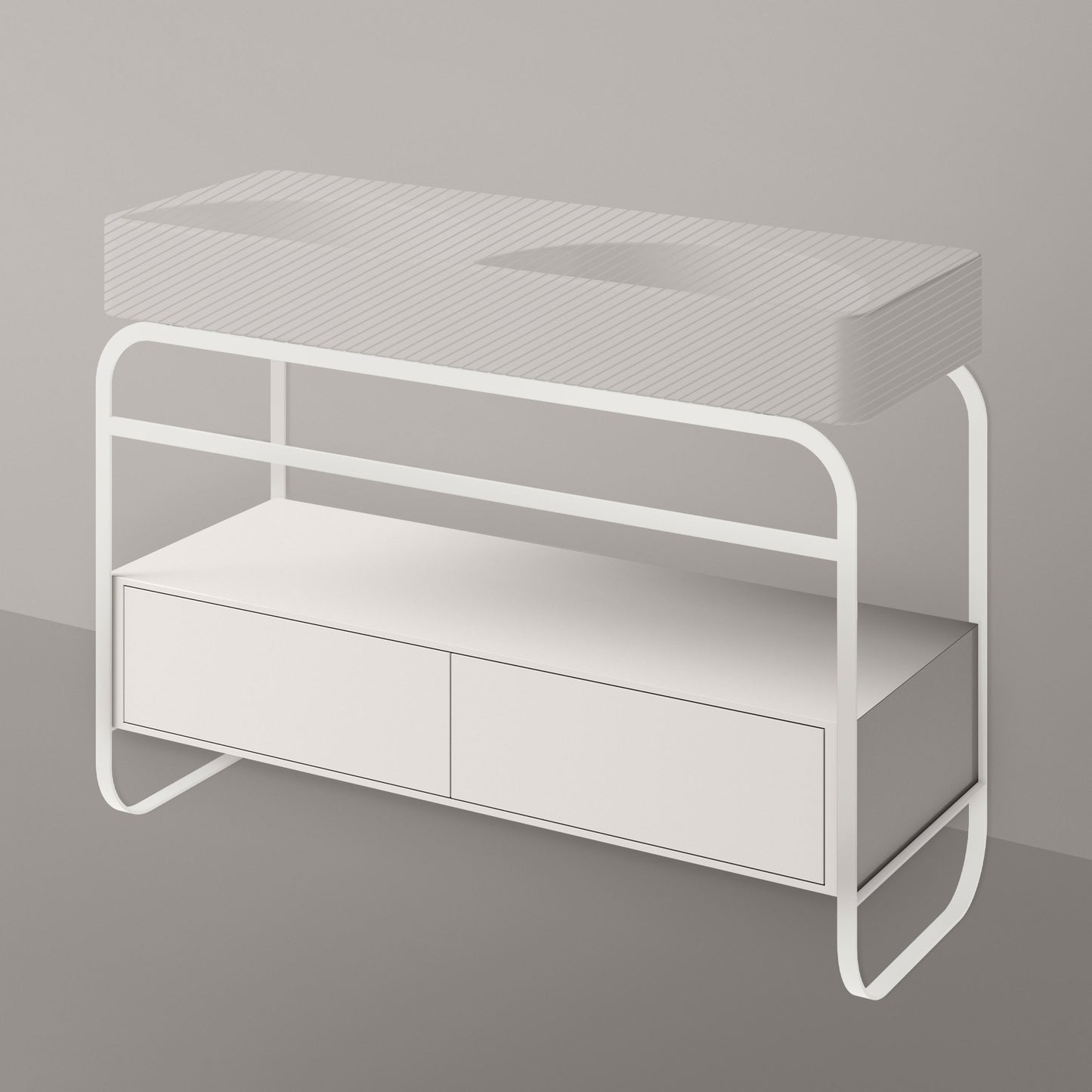 ALICE LUNARIS Frame with Drawer - White