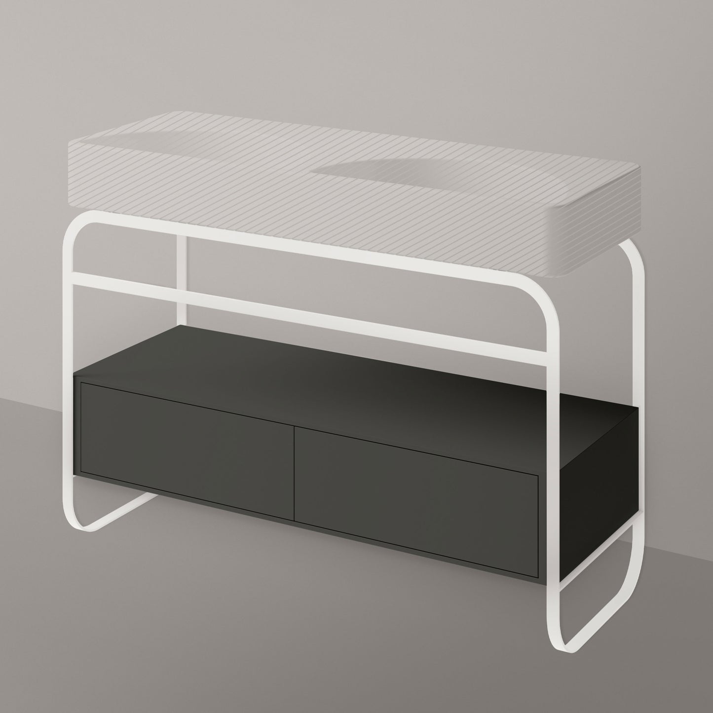 ALICE LUNARIS Frame with Drawer - White