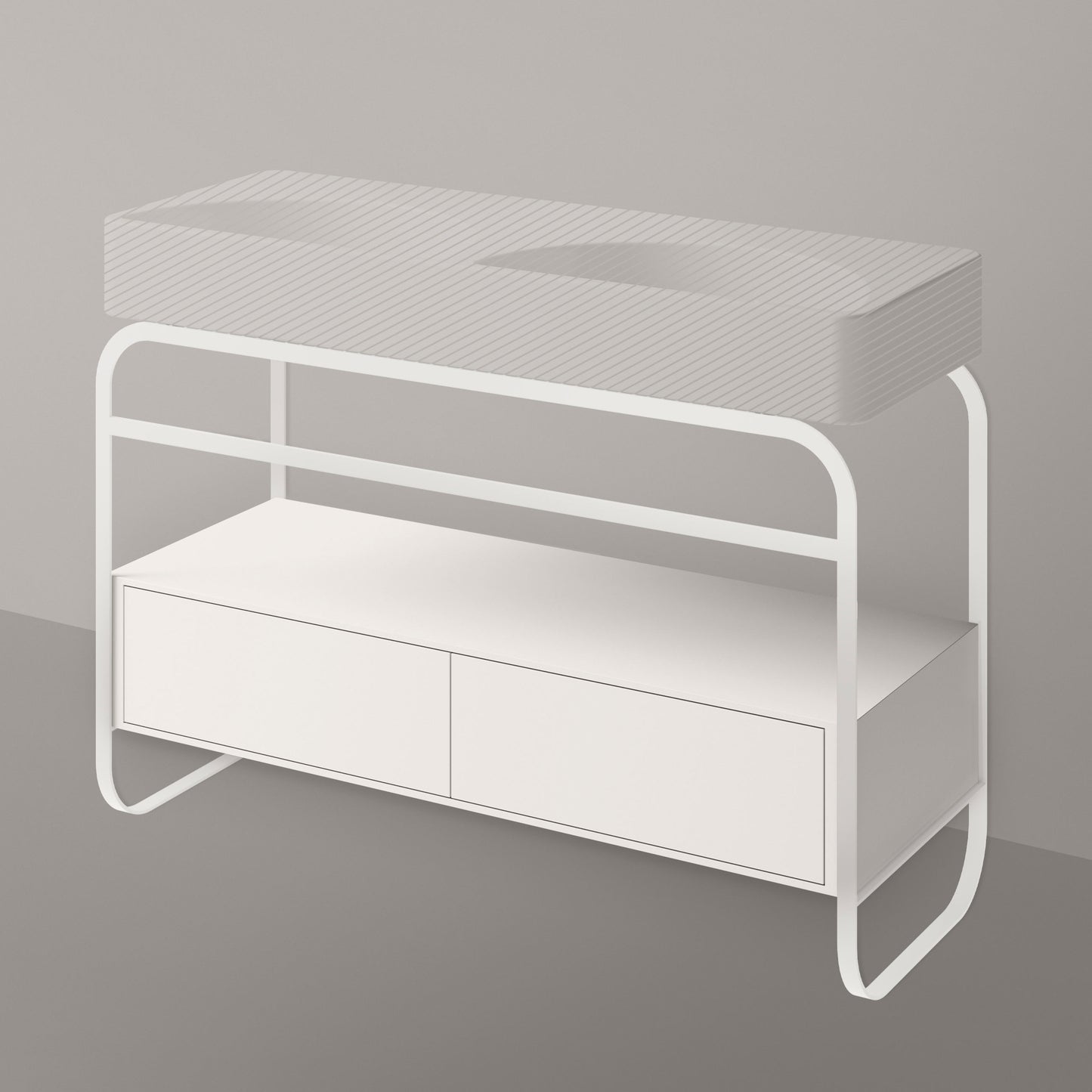 ALICE LUNARIS Frame with Drawer - White