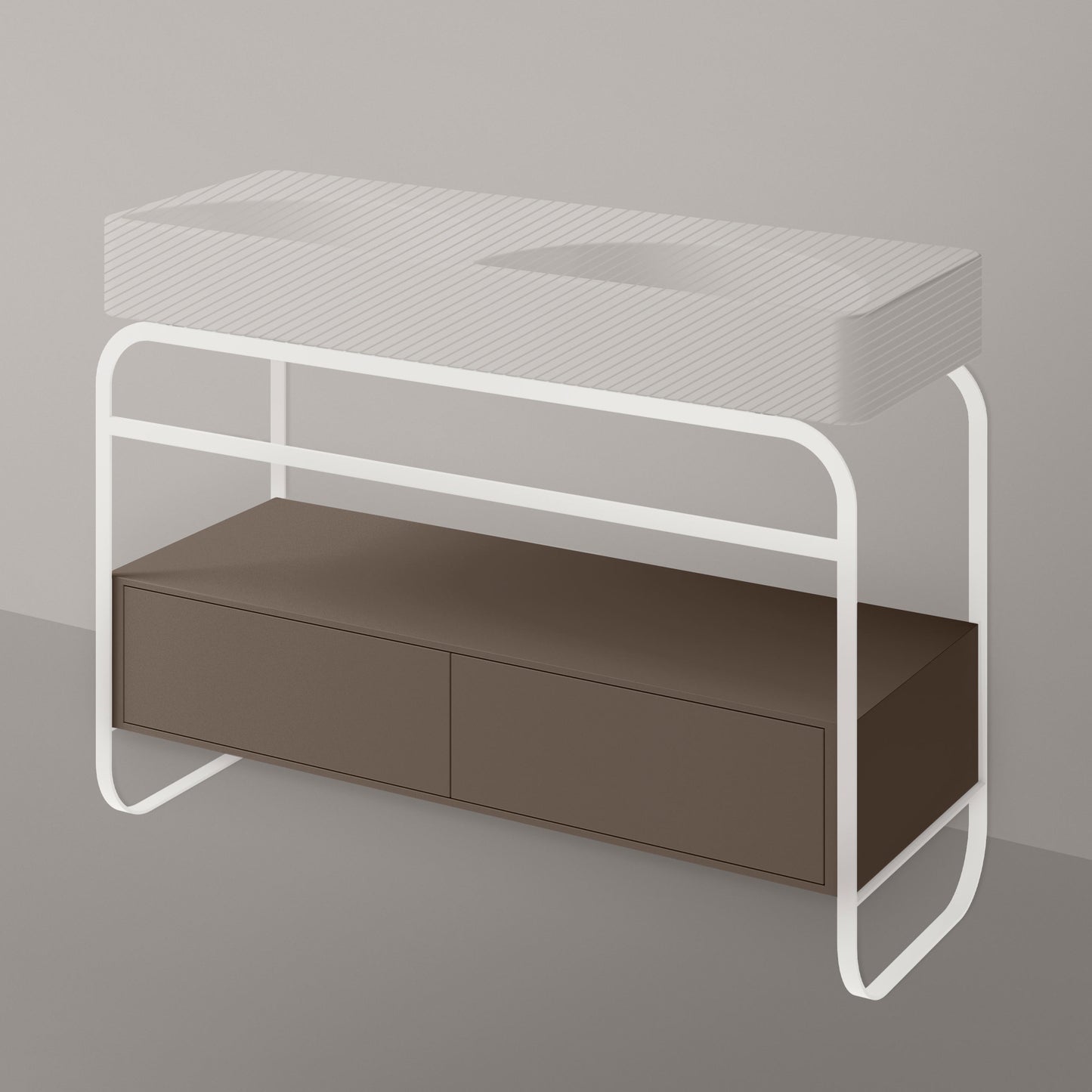 ALICE LUNARIS Frame with Drawer - White