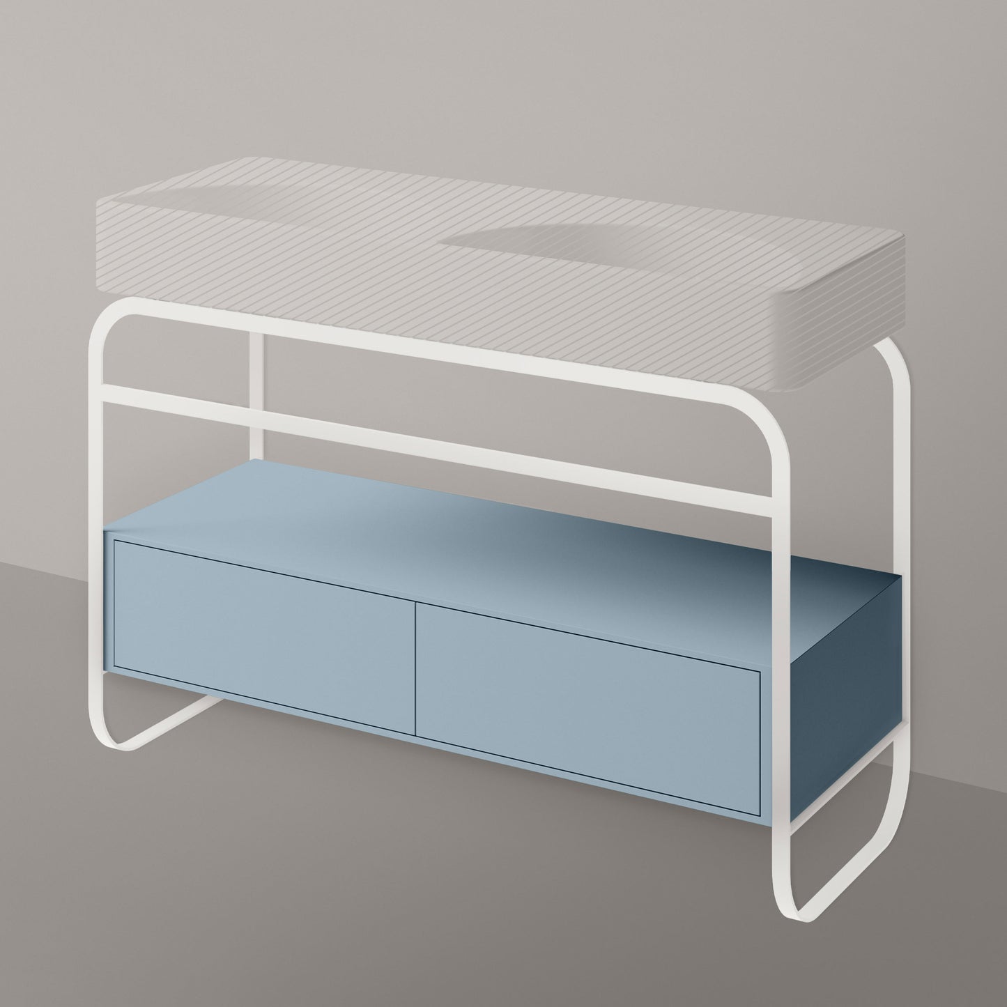 ALICE LUNARIS Frame with Drawer - White