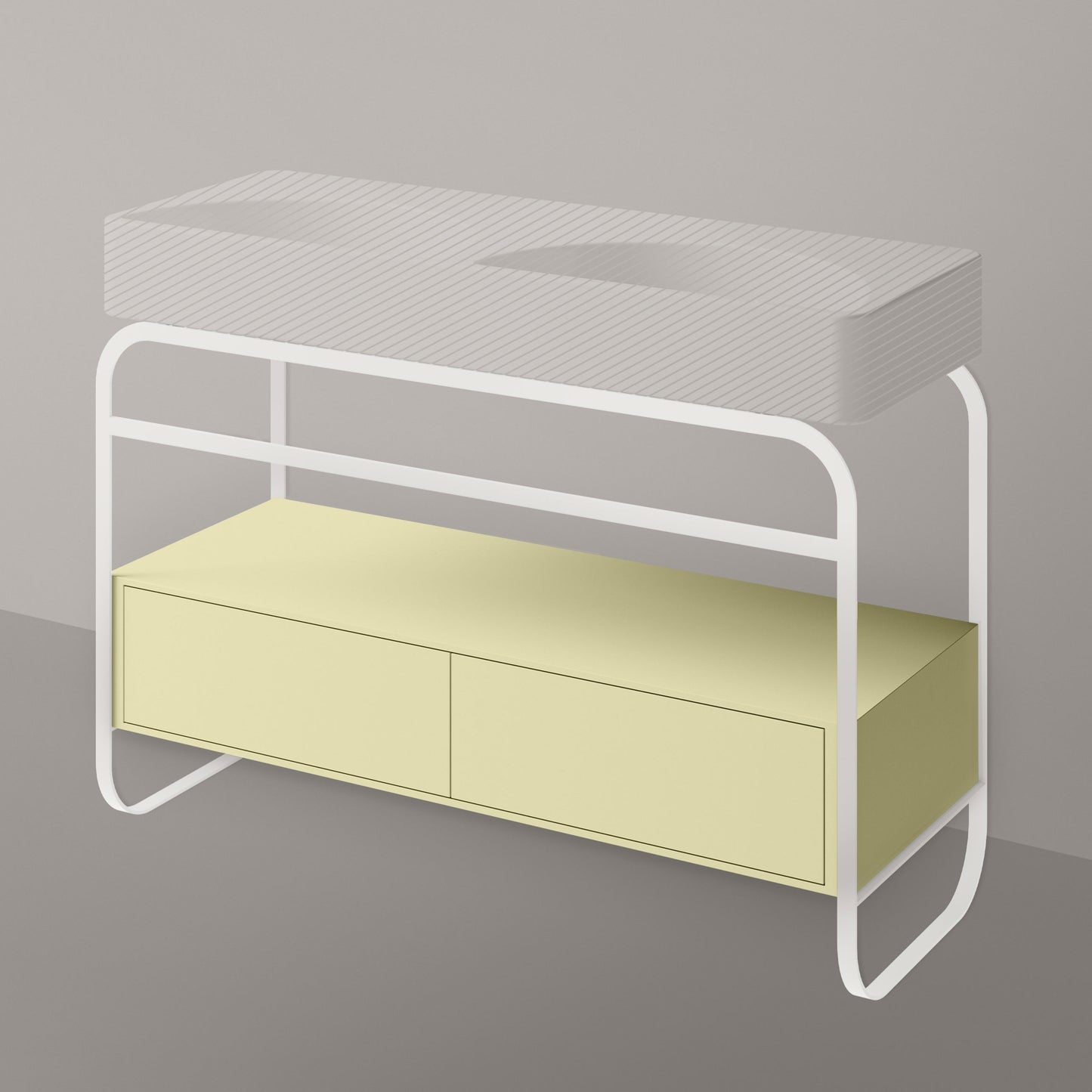 ALICE LUNARIS Frame with Drawer - White